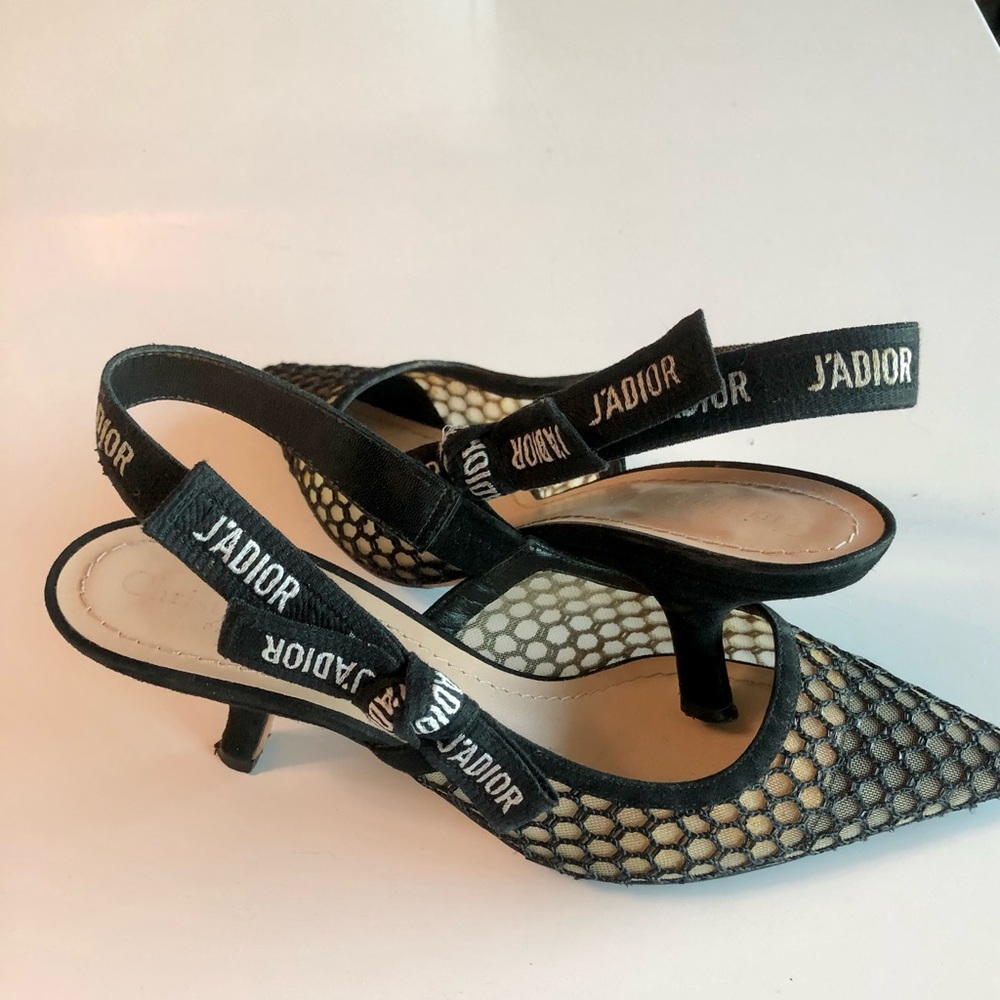 J’ADIOR Black Slingback Shoes